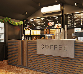 Кофейня в Бизнес центре с дизайнерским ремонтом