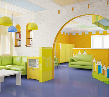 Детская игровая комната в новом квартале в центре Москвы