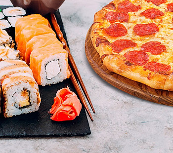 Доставка суши и пиццы без конкуренции