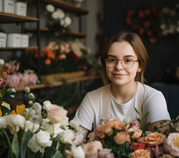 Цветочный магазин в густонаселённом районе в центре Москвы