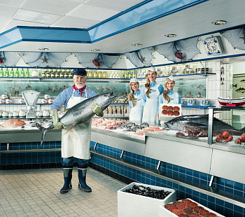 Магазин морепродуктов на юге Москвы.