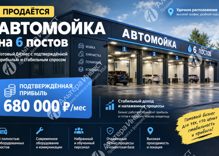 Автомойка самообслуживания  на 6 постов Фото - 1