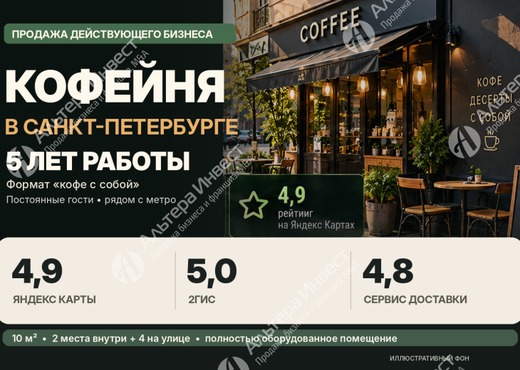 Готовая кофейня у метро | 5 лет работы | Прибыль 60 000 ₽ Фото - 1