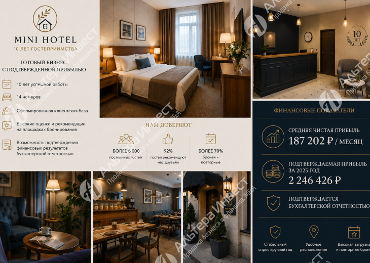 Просторный отель на 14 номеров, более 430 м2 Фото - 1