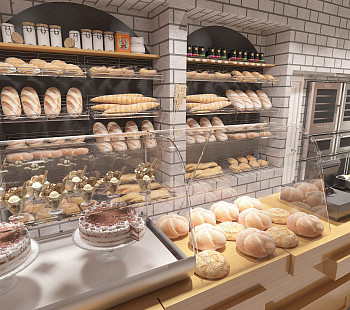 Магазин смешанного формата, включающий в себя пекарню полного цикла, кулинарию, кофейню и продуктовый магазин в ЮАО