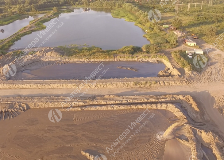 Карьер по добыче строительного песка в 20 км от Краснодара Фото - 1