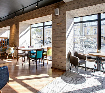 Кофейня с панорамными окнами
