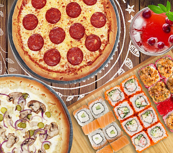 Доставка суши, роллов и пиццы, более 6 лет на рынке