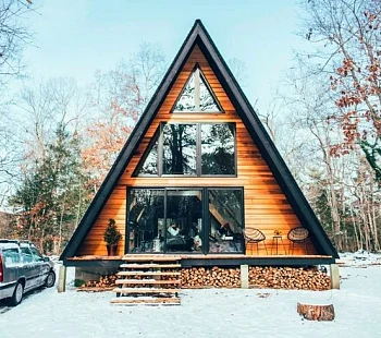 Гостевой дом A-frame (100 м²) с земельным участком 12 соток в Шерегеше