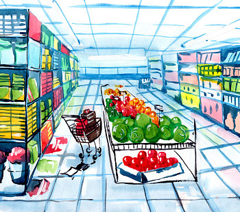 Магазин супермаркет в Московском районе 15 лет работы