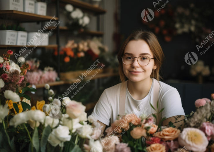 Цветочный магазин в густонаселённом районе в центре Москвы Фото - 1